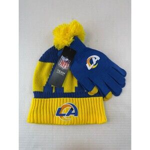 New NFL Los Angeles Rams Beanie & Gloves Set One Size